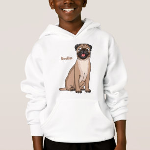 Drôle joyeux dessin animé de chien de carlin