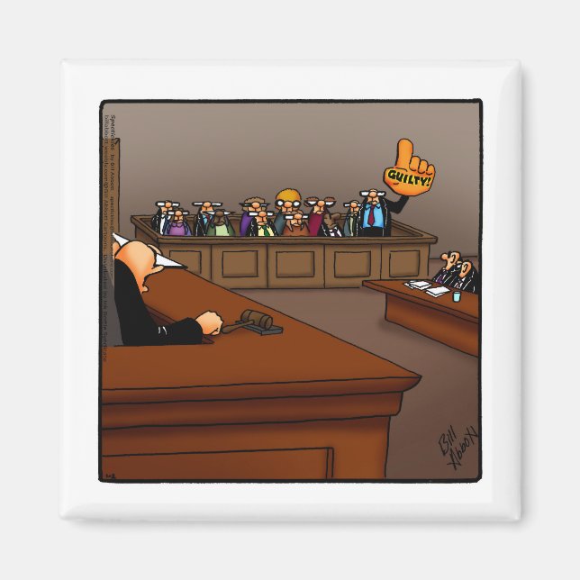Drôle Jury Duty Humour Magnet Stocking Stuffer (Devant)