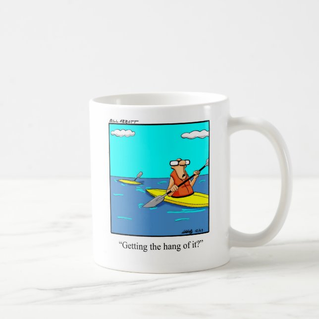 Drôle Kayak Cartoon Mug (Droite)