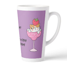 Drôle Lazy Chat Latte Mugs