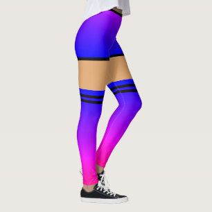 Drôle Leggings Faux Shorts et au-dessus des chauss