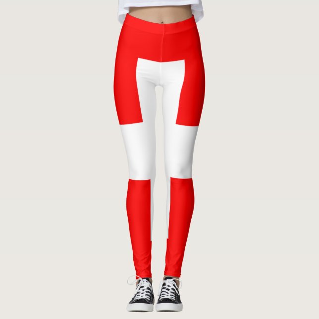 Drôle Leggings flag Suisse | Super Noël (Devant)