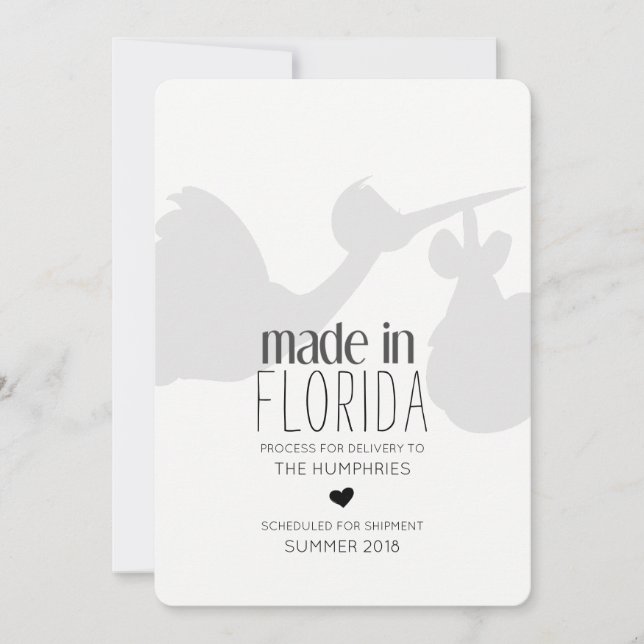 Drôle Livraison de cigogne Faire-part de grossesse (Devant)