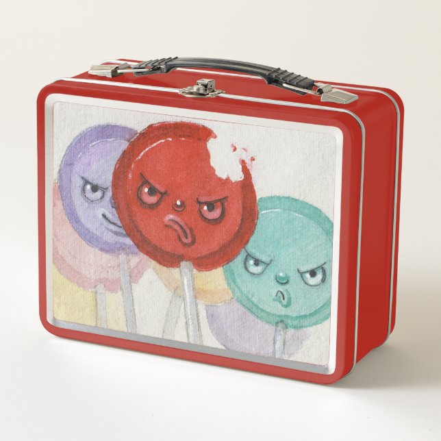Drôle Lunchbox Food Thème - Lollipops de Fury (Devant)