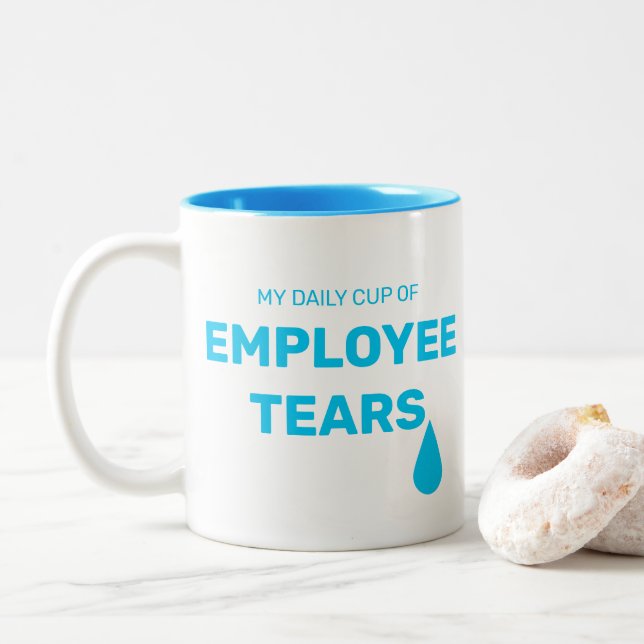 Drôle ma tasse quotidienne de larmes d'employé (Avec donut)