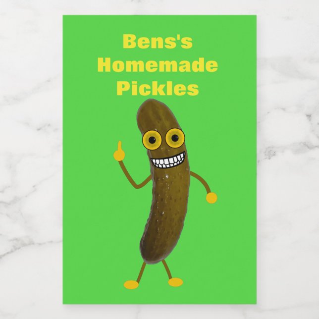 Drôle maison Dill Pickle Canning Étiquettes (Étiquettes simples)