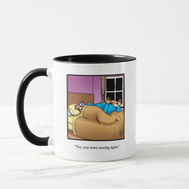 Drôle "Mari ronfle" Humour Mug cadeau (Gauche)