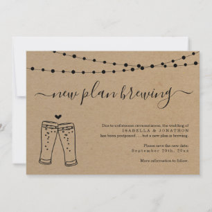 Drôle Mariage de la bière Faire-part de report