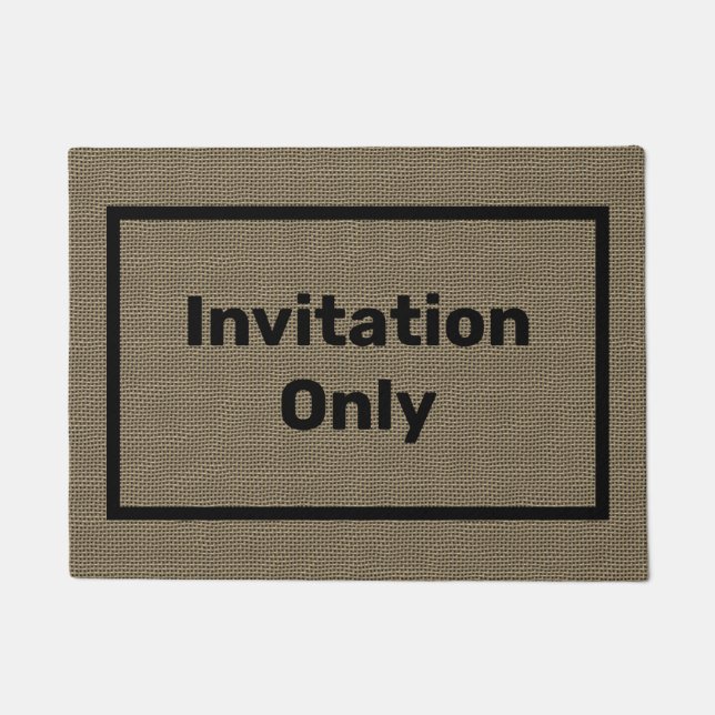 Drôle mat | Paillasson d'invitation uniquement (Devant)