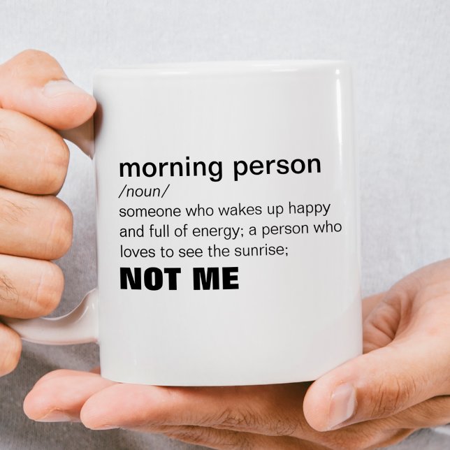 Drôle Matin personne café Mug (Créateur téléchargé)