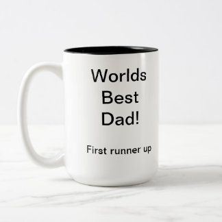 Drôle 'Meilleur Papa du Monde' Mug | Noir 2 tons e