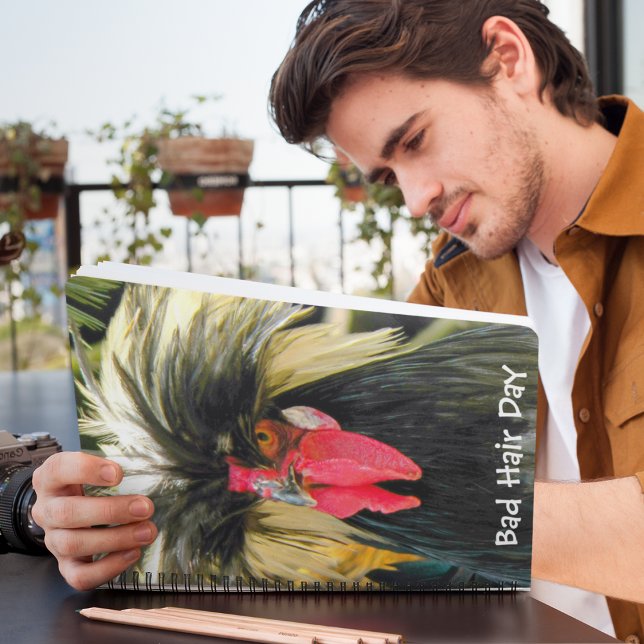 Drôle Mème de poule de la journée des cheveux mauv (In Situ)