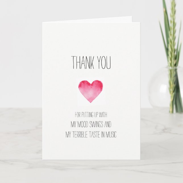 Drôle merci d'avoir accepté Valentines (Devant)