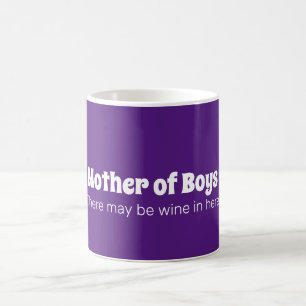 Drôle Mère des garçons Bright Purple Coffee Mug