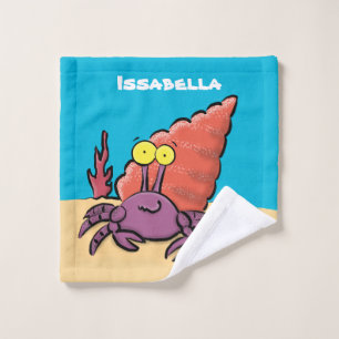 Drôle mignon caricature pourpre crabe ermite
