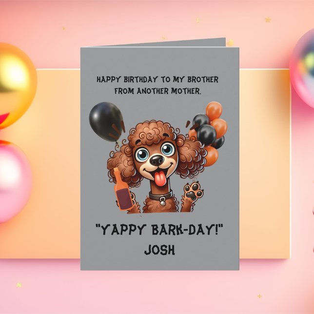 Drôle mignon Chien simple carte de voeux d'anniver (Créateur téléchargé)