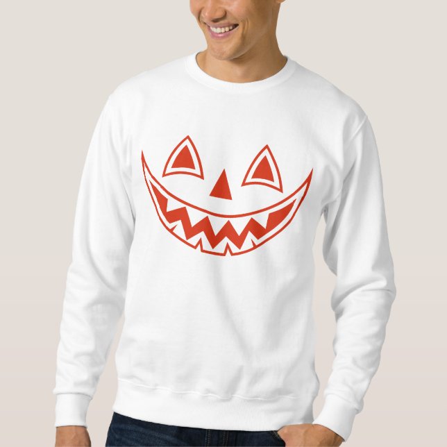 Drôle, mignon Citrouille Halloween Sweatshirt (Devant)