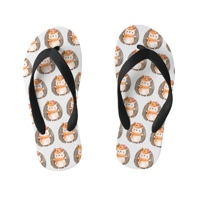 Drôle mignon hérisson Les tongs de l'enfant (Semelle)