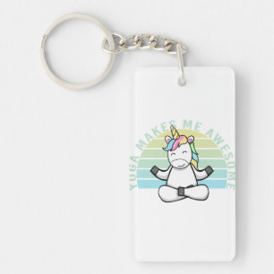 Drôle mignon licorne faisant du yoga. drôle yoga p