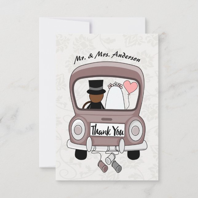 Drôle, Mme. & Mr newlyved merci Carte postale (Devant)