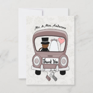 Drôle, Mme. & Mr newlyved merci Carte postale