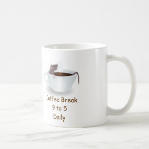 Drôle Mouse Mug : Pause café de 9 à 5 jours
