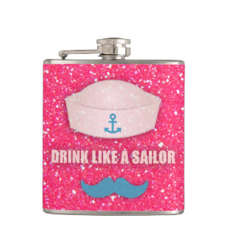 Drôle Moustache Boire comme un flacon de voile