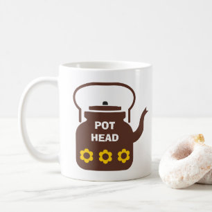 DRÔLE ! 🫖  Mug Tête de Pot – Amateur de Café & Th