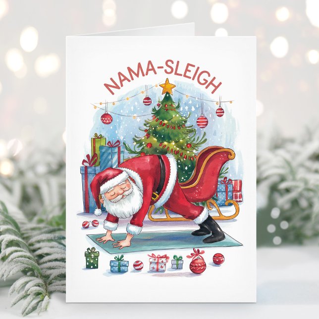 Drôle Nama Sleigh Yoga Carte de Noël (Créateur téléchargé)