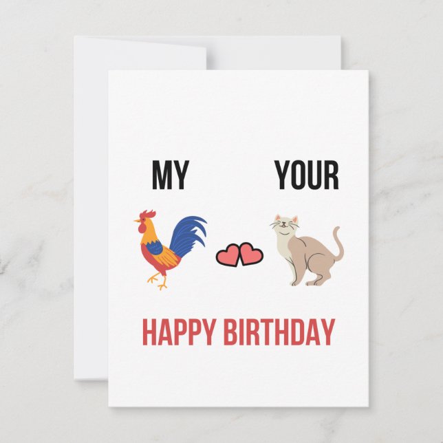 Drôle Naughty Bonne Carte d'Anniversaire (Devant)