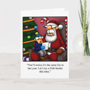 Drôle Noël Humour carte de voeux "Spectickles"
