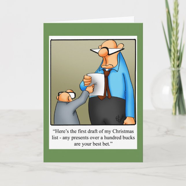 Drôle Noël Humour carte de voeux "Spectickles" (Devant)