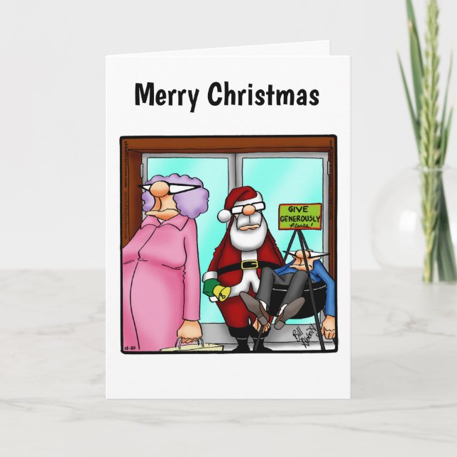 Drôle Noël Humour carte de voeux "Spectickles" (Devant)