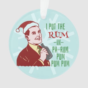 Drôle Noël Retro Rhum Boire Homme Vacances