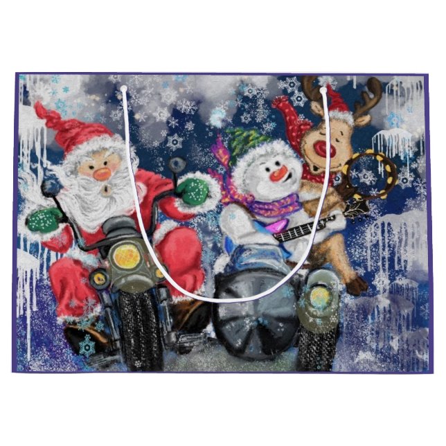 Drôle Noël Sac cadeau de Noël Heureux amis de Noël (Devant)