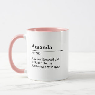 Drôle Nom Personnalisé Définition Mug Cadeaux Idée
