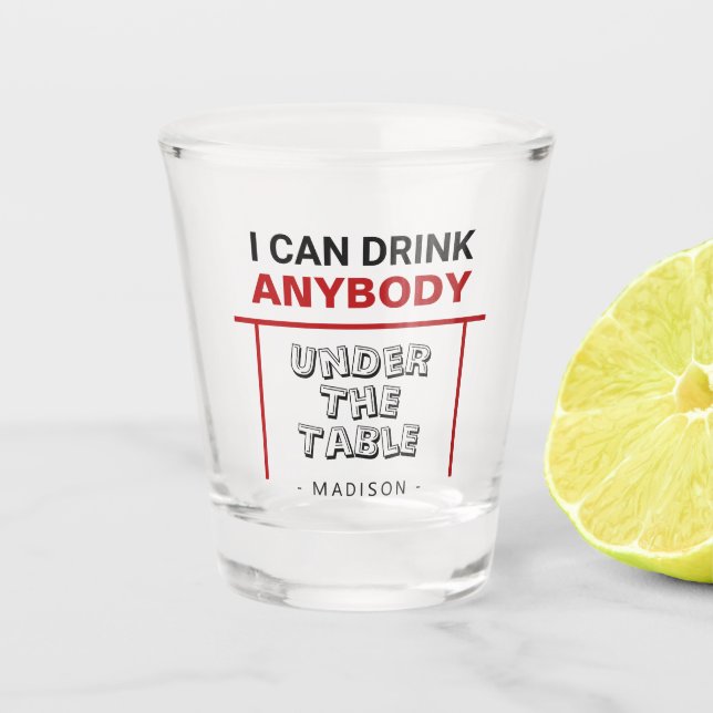 Drôle nom personnalisé verre tourné (Devant)