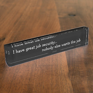 Drôle Office Humor Bureau Exécutif Plaques de nom
