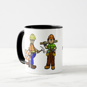 Drôle ouvriers du bâtiment nom Mug