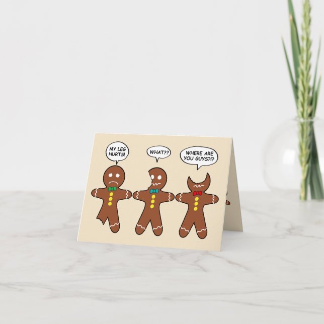 Drôle pain d'épices Hommes Cookies Holiday Carte p (Devant)