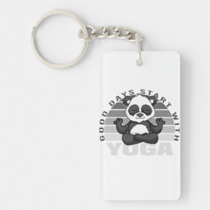 Drôle panda mignon faisant yoga. drôles de yoga po