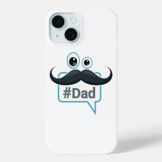 Drôle #Papa Mustache Eyes iPhone 15 Coque