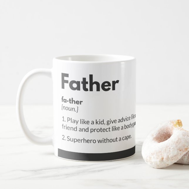 Drôle papa tasse Witty Typography Citation Superhe (Avec donut)