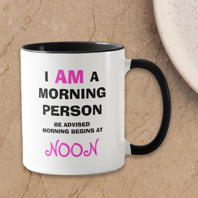 Drôle pas un Morning Person Mug (Créateur téléchargé)
