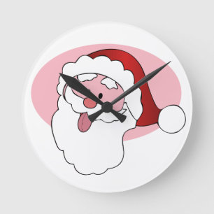 Drôle Père Noël horloge murale personnalisée