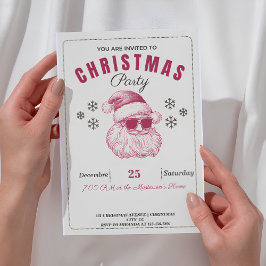 Drôle Père Noël Noël Invitations Vacances Rires