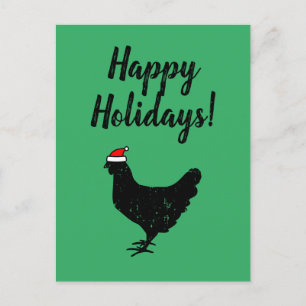 Drôle Père Noël poulet Noël Cartes postales