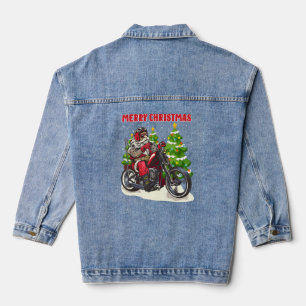 Drôle Père Noël Sur Moto Noël Mens