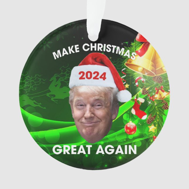 Drôle Père Noël Trump 2024 Rendre Noël super  (devant)
