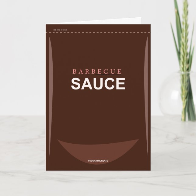 Drôle personnalisable sauce barbecue Carte d'anniv (Devant)